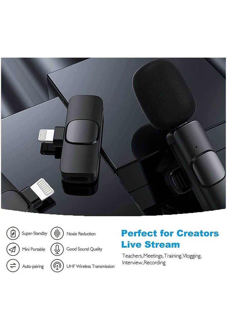 Wireless Lavalier Microphone for iPhone iPad Mini Mic for YouTube Facebook Live Stream Video Recording - Image 2