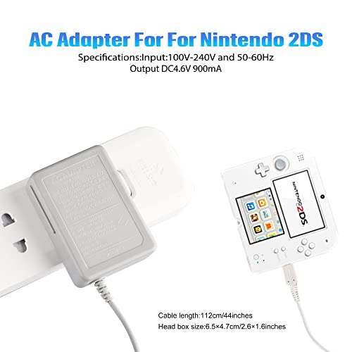 Xahpower Nintendo 2DS AC Adapter - Home Travel Charger (100-240 v) for 2DS/2DS XL/New 2DS/New 2DS XL - Image 5
