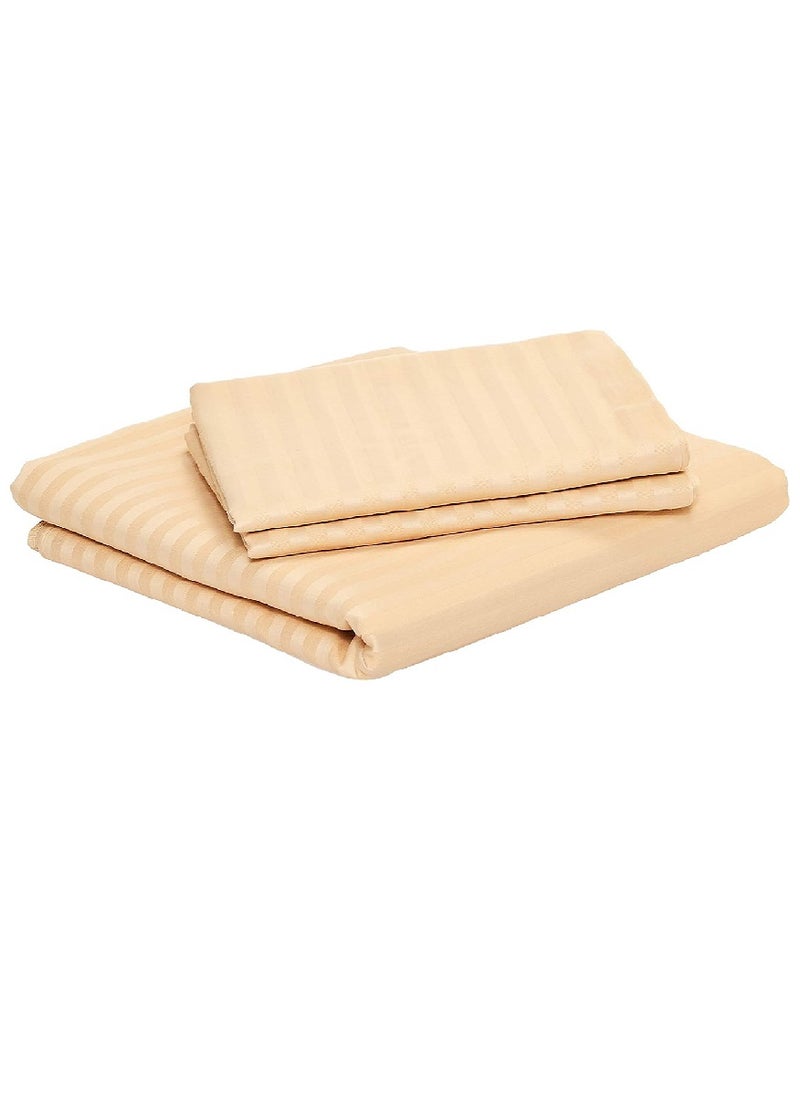 Blueberry Double Size Stripe Bed Sheet Set 100% Cotton Premium Quality 150x200+20cm  - Image 1