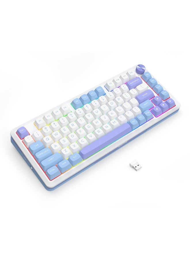 REDRAGON K681 CYRUS PRO edition ,Wireless RGB Gaming Keyboard 75% gasket mounted , hot Swappable Compact Mechanical Keyboard Dedicated Arrow Keys, for PC and laptop use in home and office - Black Switch - Image 5