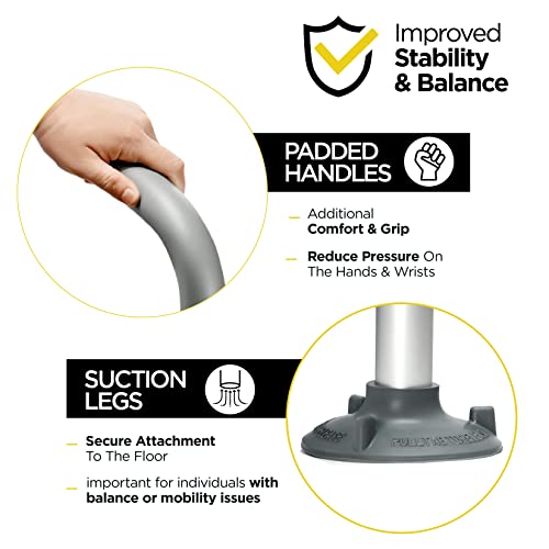 Medical king Toilet Safety Rail - Adjustable Detachable Toilet Safety Frame with Handles Heavy-Duty Toilet Safety Rails Stand Alone - Toilet Safety Rails for Elderly, Handicapped - Fits Most Toilets - Image 5