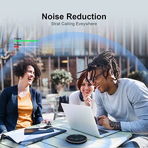 Tenveo Conference Speaker Microphone, Bluetooth/Dongle/USB Connectivity, 4 AI Noise Mics and 360° Sound Pickup,Compatible with Zoom, Teams, OBS, Supports 10-12 People for 8 Hours of Talk Time - Image 3