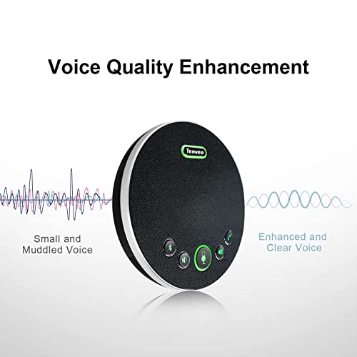 Tenveo Conference Speaker Microphone, Bluetooth/Dongle/USB Connectivity, 4 AI Noise Mics and 360° Sound Pickup,Compatible with Zoom, Teams, OBS, Supports 10-12 People for 8 Hours of Talk Time - Image 5