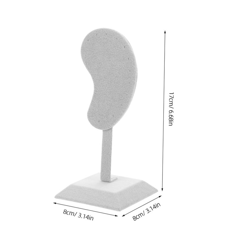 Gray Velvet Earring Display Stand Jewelry Organizer Rack for Home Retail Salon Desktop Storage - Image 3