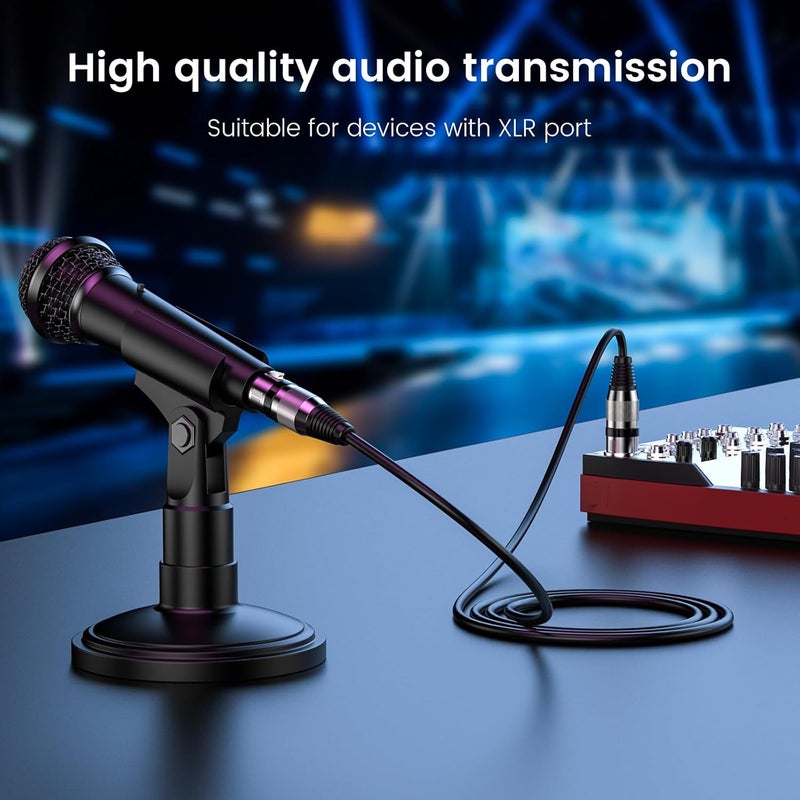 MOSWAG XLR to XLR Cables, 3.28FT/1M XLR Microphone Cable, Mic Cable 3 Pin Balanced Shielded XLR Cable for Speaker Wire, DJ Equipment, Audio Sound Consoles,Recording Studio,Recording Microphones - Image 3