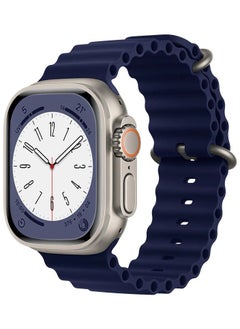 Generic Compatible with Apple Watch Ultra 49mm 45mm 44mm 42mm Replacement Soft Silicone Strap for iWatch Ultra/Ultra 2 Series 9/8/7/6/5/4/3/2/1 SE  - Image 1