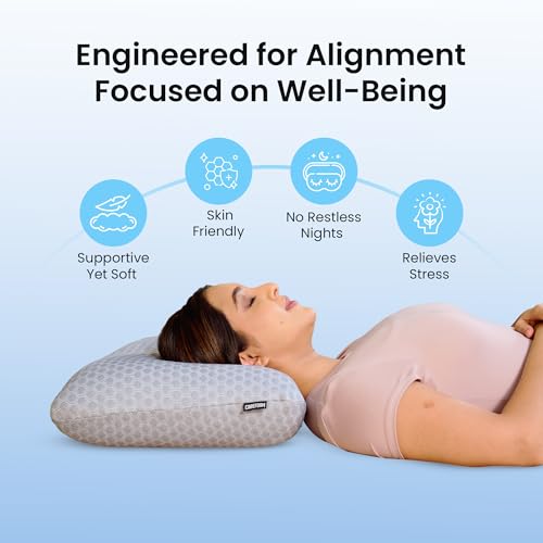 CareFoam Ventilated Cooling Gel Memory Foam Pillow, Orthopedic Pillow for Sleeping & Neck Pain Relief with Premium Removable Zipper Cover | 24x15x5 Inch | King - Pack of 1 - Image 3