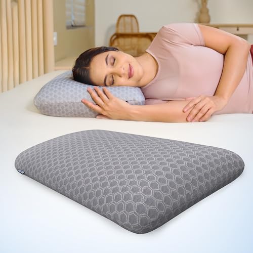 CareFoam Ventilated Cooling Gel Memory Foam Pillow, Orthopedic Pillow for Sleeping & Neck Pain Relief with Premium Removable Zipper Cover | 24x15x5 Inch | King - Pack of 1 - Image 1