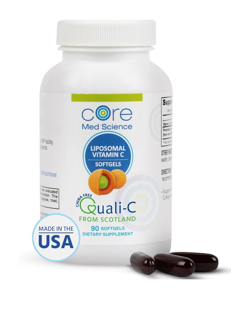 Core Med Science - Liposomal Vitamin C Supplement 1000mg, 90 Softgels - Image 1