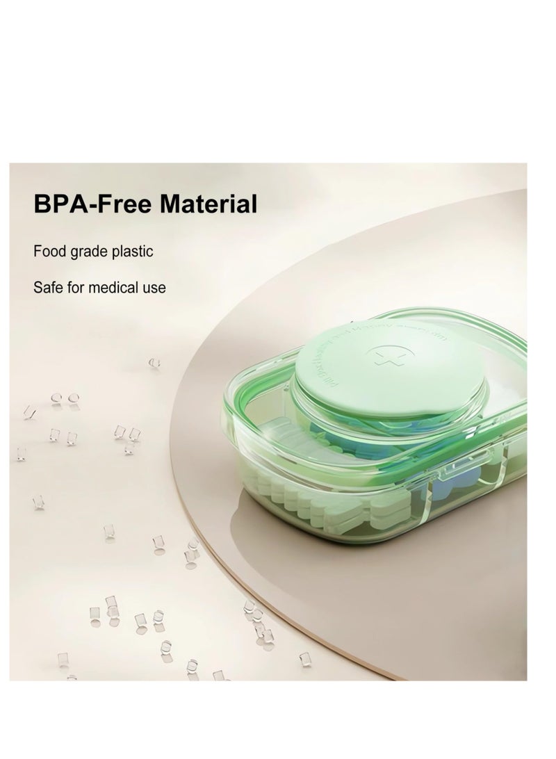 SOLARAE Small Pill Cutter, Pill Splitter Pill Cutter for Small or Large Pills, Safety Medicine Slicer, Stainless Steel Cutting Blade Cuts Vitamins Tablets, Portable Pretty Pill Crusher for Purse Pocket - Image 2