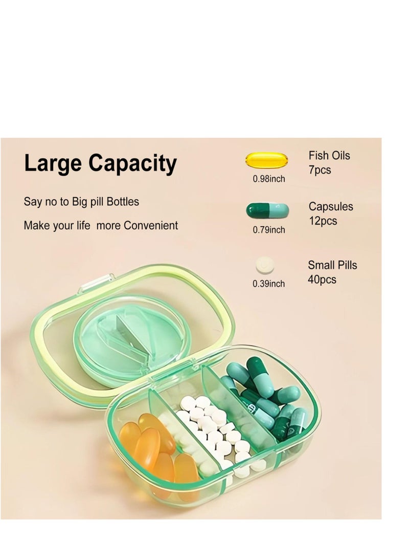 SOLARAE Small Pill Cutter, Pill Splitter Pill Cutter for Small or Large Pills, Safety Medicine Slicer, Stainless Steel Cutting Blade Cuts Vitamins Tablets, Portable Pretty Pill Crusher for Purse Pocket - Image 3