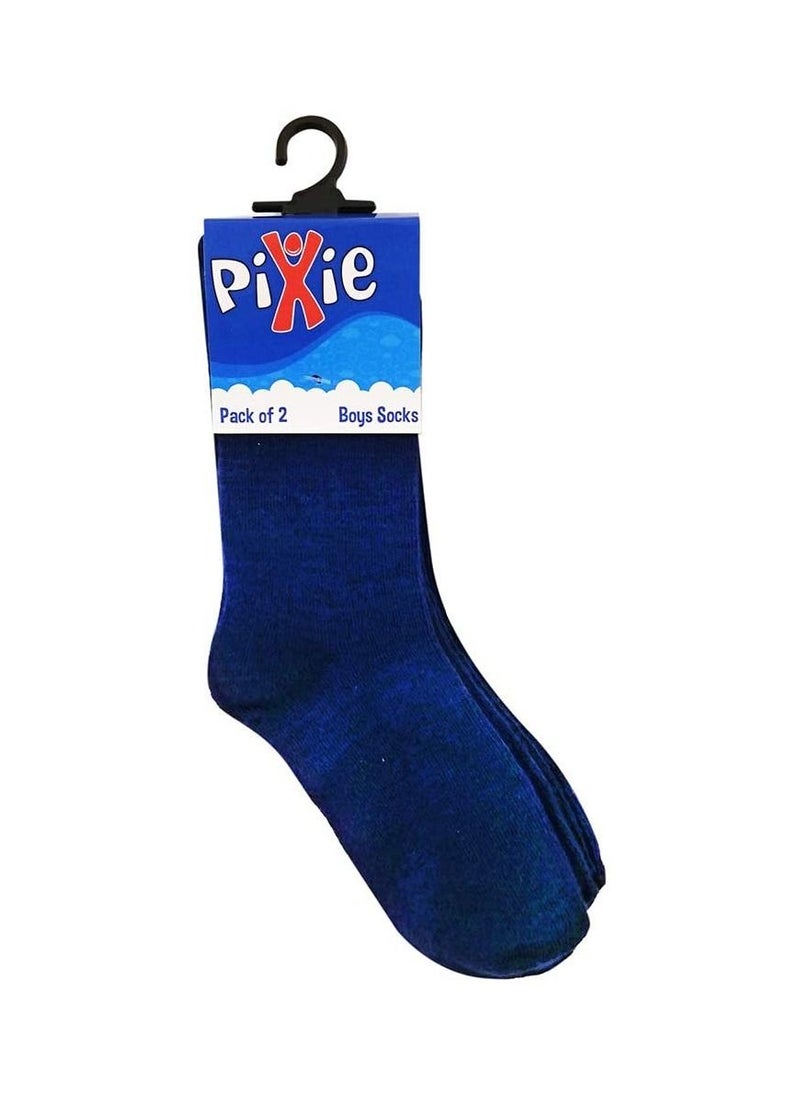 Pixie Pixie - Bamboo Cotton Socks (Pack Of 2) - Blue - 5-8Y  - Image 1