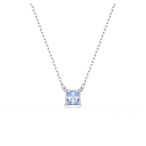 Swarovski Matrix pendant Square cut Blue Rhodium Finish - Image 1