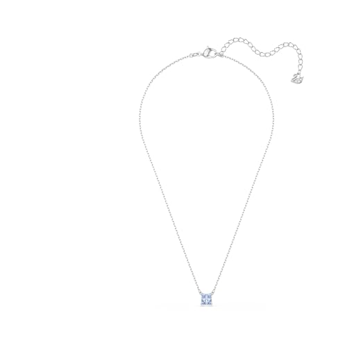 Swarovski Matrix pendant Square cut Blue Rhodium Finish - Image 3