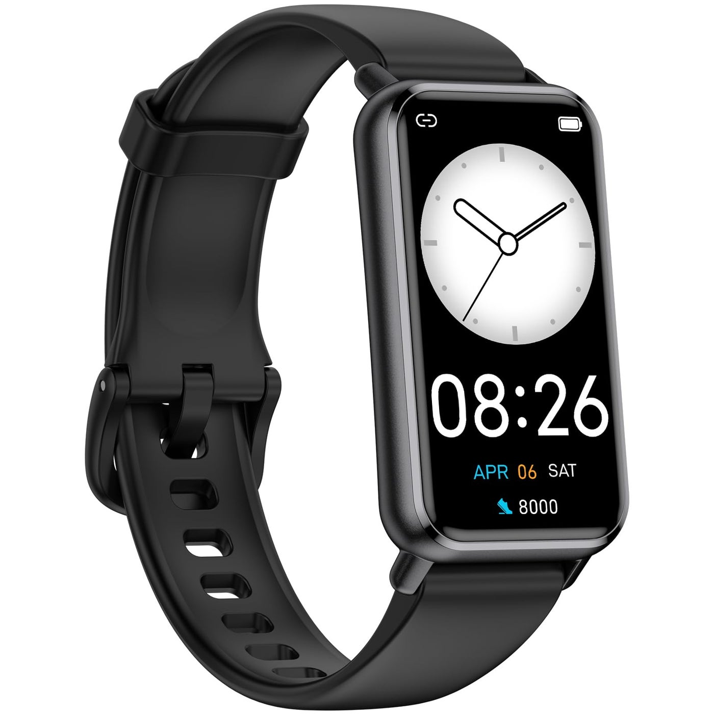 Long Battery Pedometer Watch 14 Days Battery Life, Slim Design No App/Phone Required Fitness Tracker, 50 Meters Waterproof Smart Watch, Heart Rate & Blood Oxygen Monitor Step Counter for Men Women