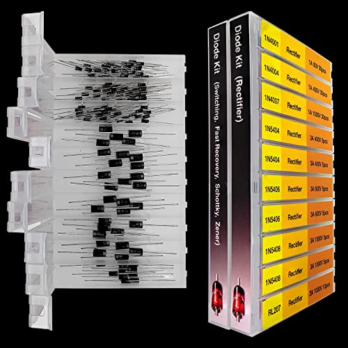 EEEEE16 Value 250 pcs Diode Assortment Kit Contains Rectifier Fast Recovery Schottky Switching Zener Diode Pack of Assorted diodes (16 Types 250 pcs) - Image 5