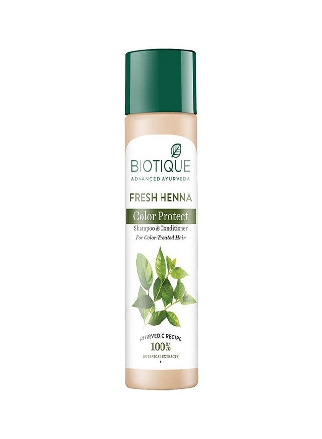 Biotique Fresh Henna Color Protect Shampoo & Conditioner For Color Treated Hair, 120 ml - Image 1