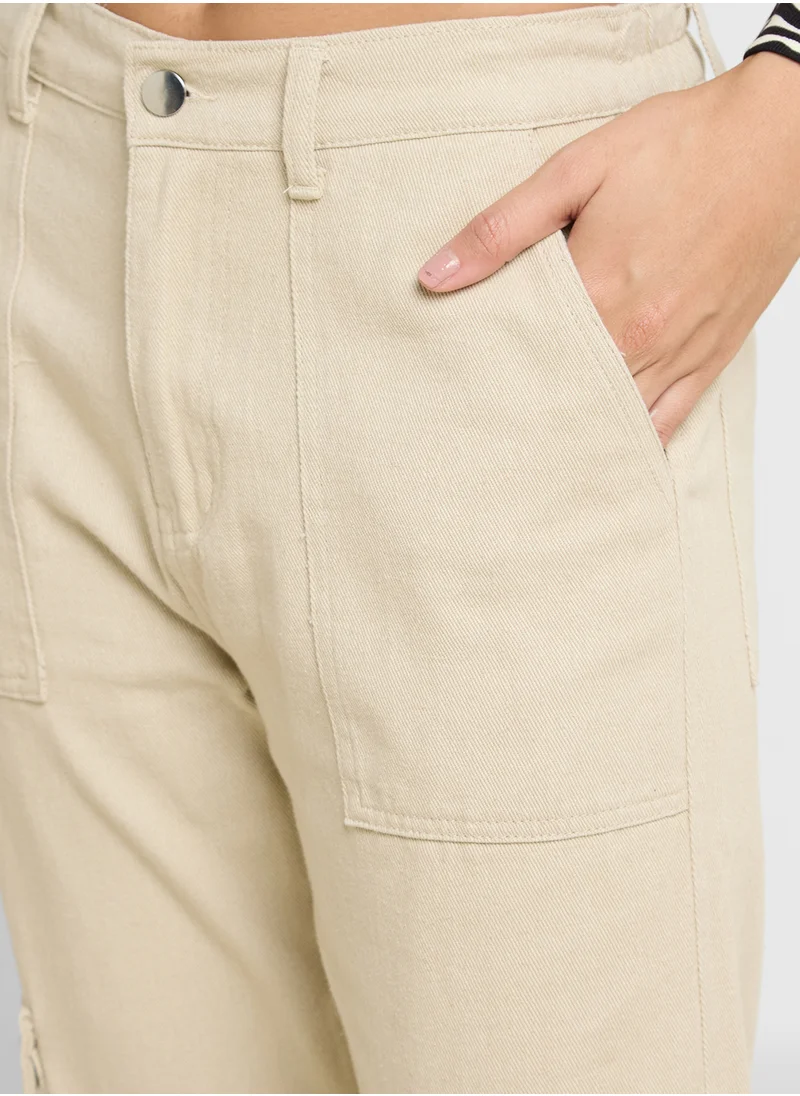 جينجر Cargo Pocket Garment Dye Jeans