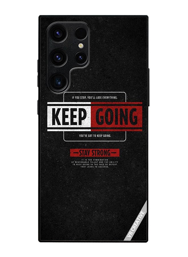 Protective Case Cover For Samsung Galaxy S25 Ultra Keep Going Design Multicolour