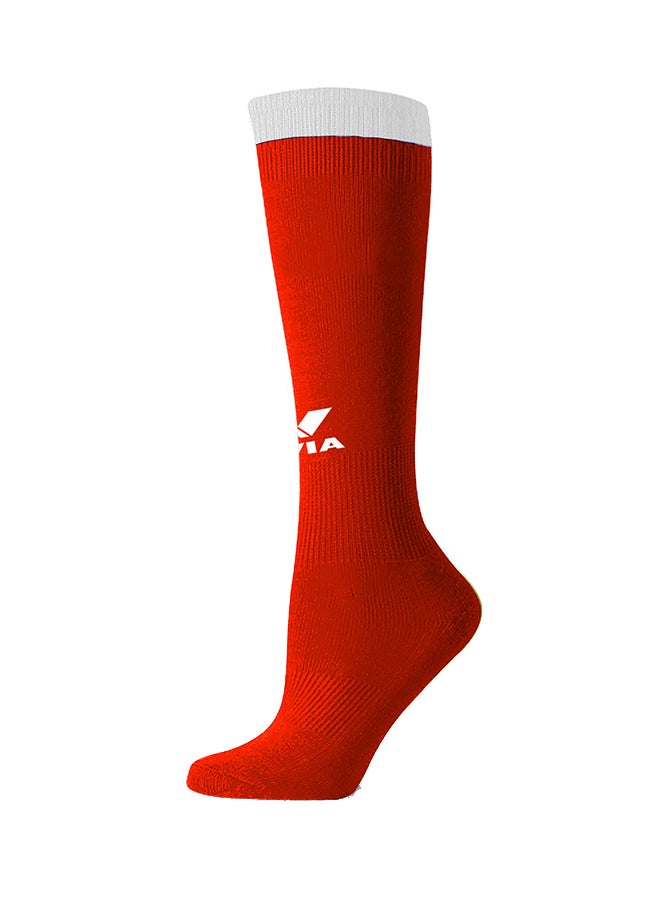 Nivia Footabll Socks(Red, Size - Small) for Men & Women| Polyester |Soccer Socks| Sports Socks| Knee Length Stockings - Image 2