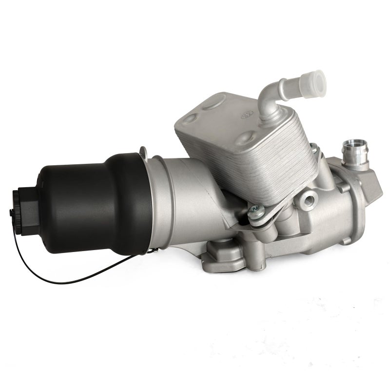 MITZONE Upgrade Aluminium Oil Cooler Filter Housing with Oil Cooler compatible with VW Jetta GTI Golf R Passat Audi A4 A3 TT TTS 2.0L Replace 06F115397K 06F115397J 06F115397H - Image 2