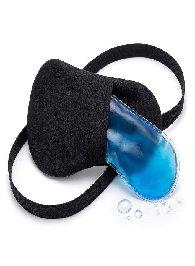 Cooling Gel Eye Mask, Reusable Cold Ice Pack with Soft Plush Backing, for Puffy Eyes, Dark Circles, Migraine, Stress Relief - Image 1