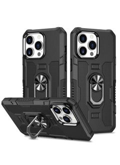 Generic Case Cover For iPhone 13 Pro Ring Holder Armor Hybrid Phone Case Black 