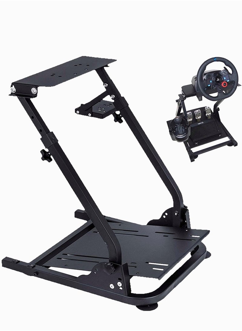 Chulovs - Racing Steering Wheel Stand For Logitech G920 G25 G27 G29 Wheel Driving Gaming Simulator Racing Rig - Image 1