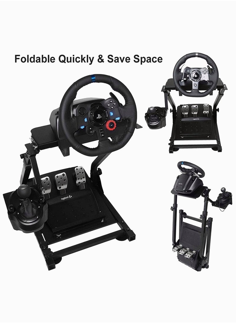 Chulovs - Racing Steering Wheel Stand For Logitech G920 G25 G27 G29 Wheel Driving Gaming Simulator Racing Rig - Image 1