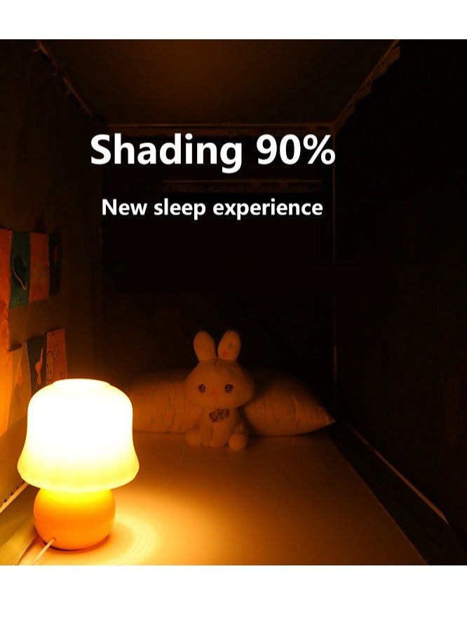 73Hours Bed Canopy Tents Curtain Blackout Single Bed Tent Student Shading Cloth Canopy Dormitory Mosquito Net Sleep Privacy Protection with Frame for Children Bedroom Black with Space Pattern - Image 2