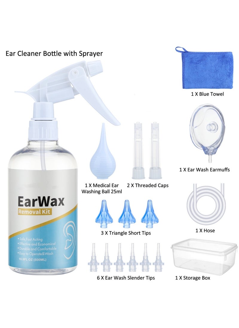 Ru syanl - 500ml Ear Wax Removal Kit Earwax Wash Bottle Set - Image 1