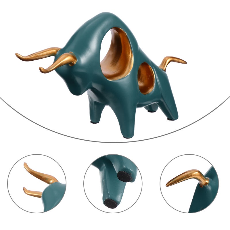 2 pcs Lovely Cartoon Adornment New Year Animal Bull Desktop Ornament - Image 3