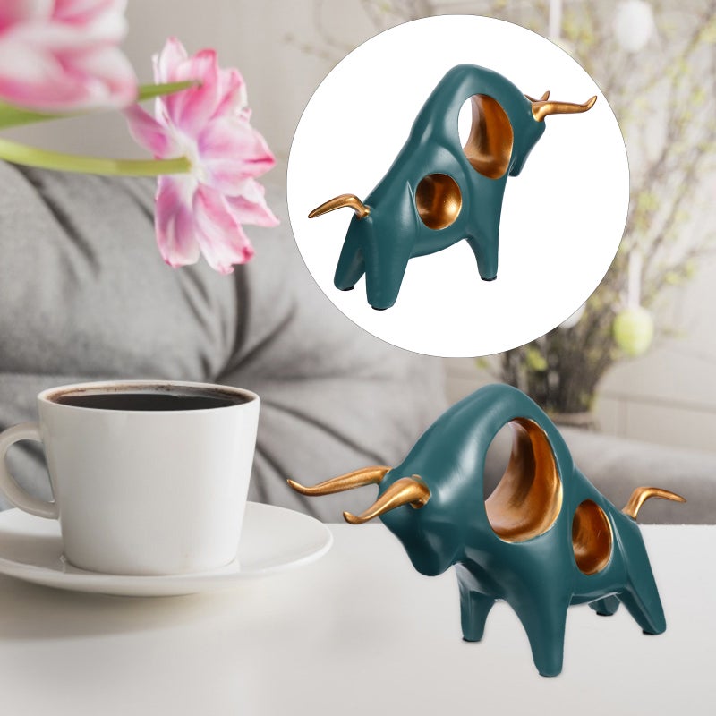 2 pcs Lovely Cartoon Adornment New Year Animal Bull Desktop Ornament - Image 2
