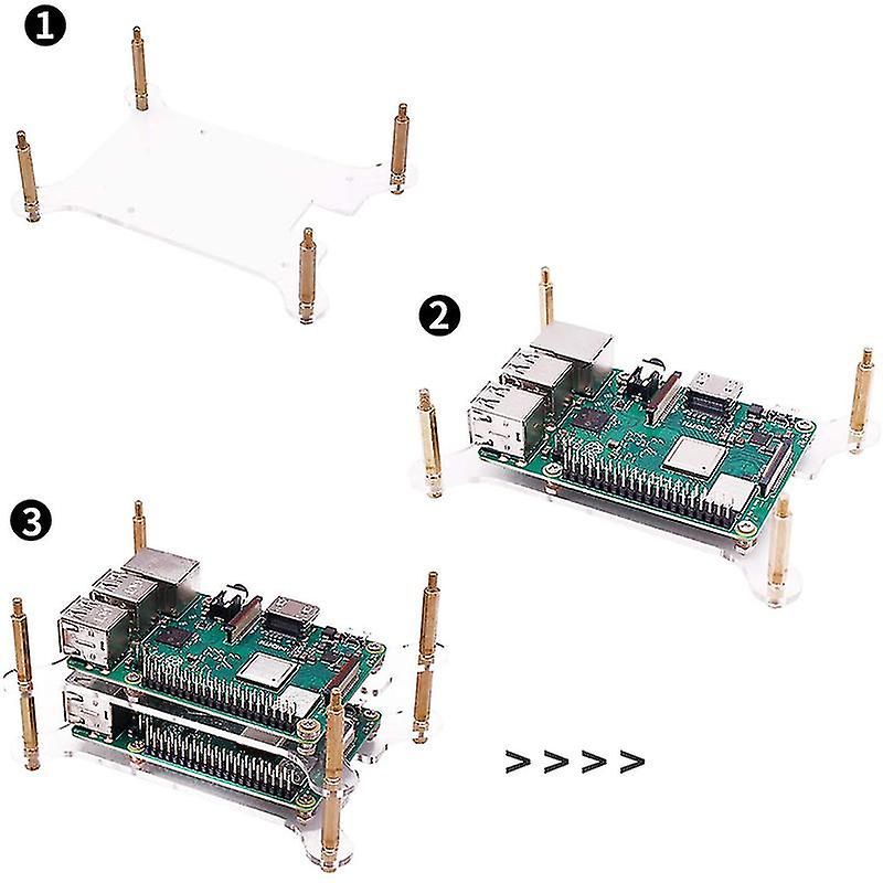 6-layers Acrylic Bone Plate Stack For Raspberry Pi 4b/3b+/3b/2b/b+ - Image 5