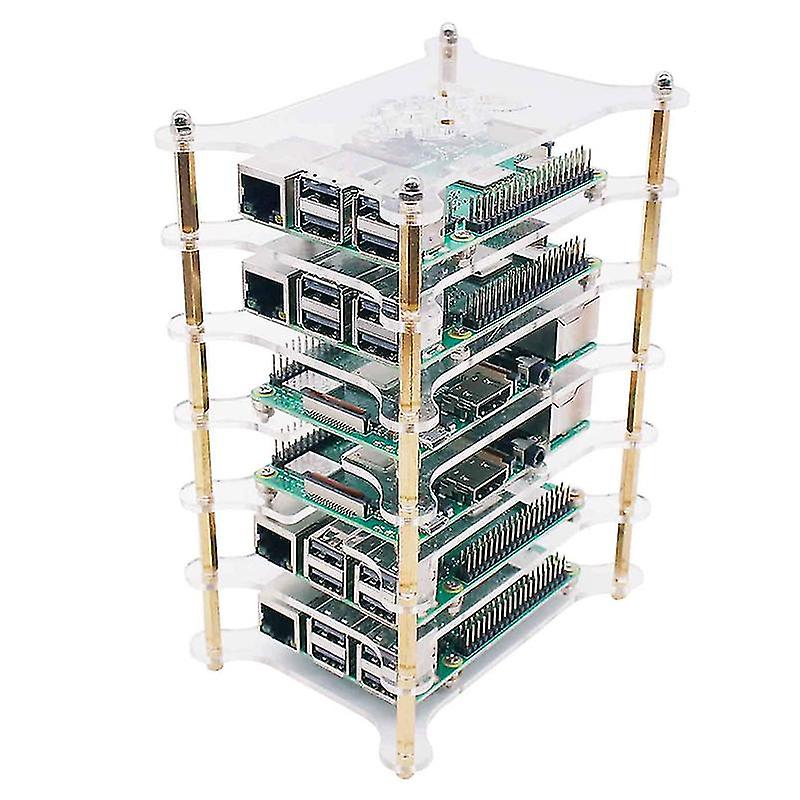 6-layers Acrylic Bone Plate Stack For Raspberry Pi 4b/3b+/3b/2b/b+ - Image 1