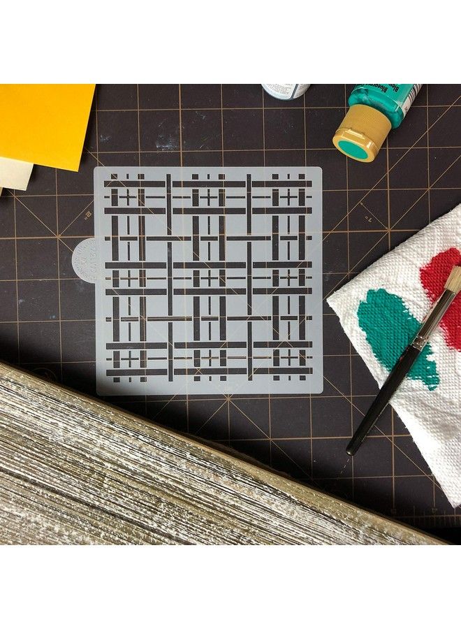 Designer Stencils Plaid Pattern Cookie And Craft Stencil Cm136 By Designer Stencils - Image 3