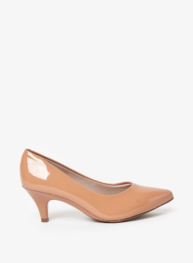 Beira Rio Solid Low Heel Pointed Toe Shoes - Image 1