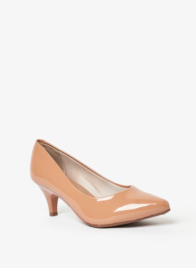 Beira Rio Solid Low Heel Pointed Toe Shoes - Image 3