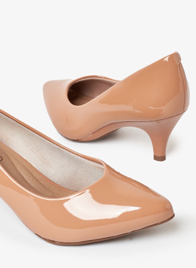 Beira Rio Solid Low Heel Pointed Toe Shoes - Image 5