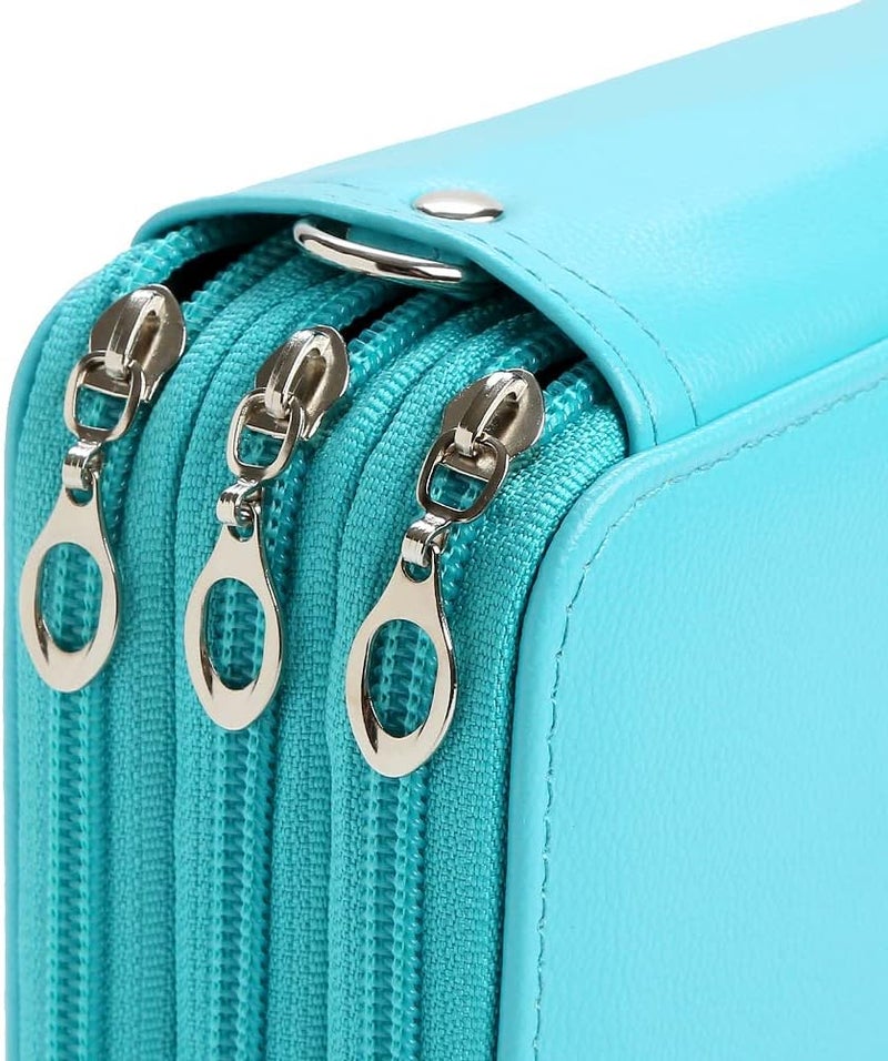Lbxgap PU Pencil Case - 72 Slots Colored Pencil Case Organizer with Zipper for Watercolor Pens, Pencil Case Organizer for Artist - Image 5