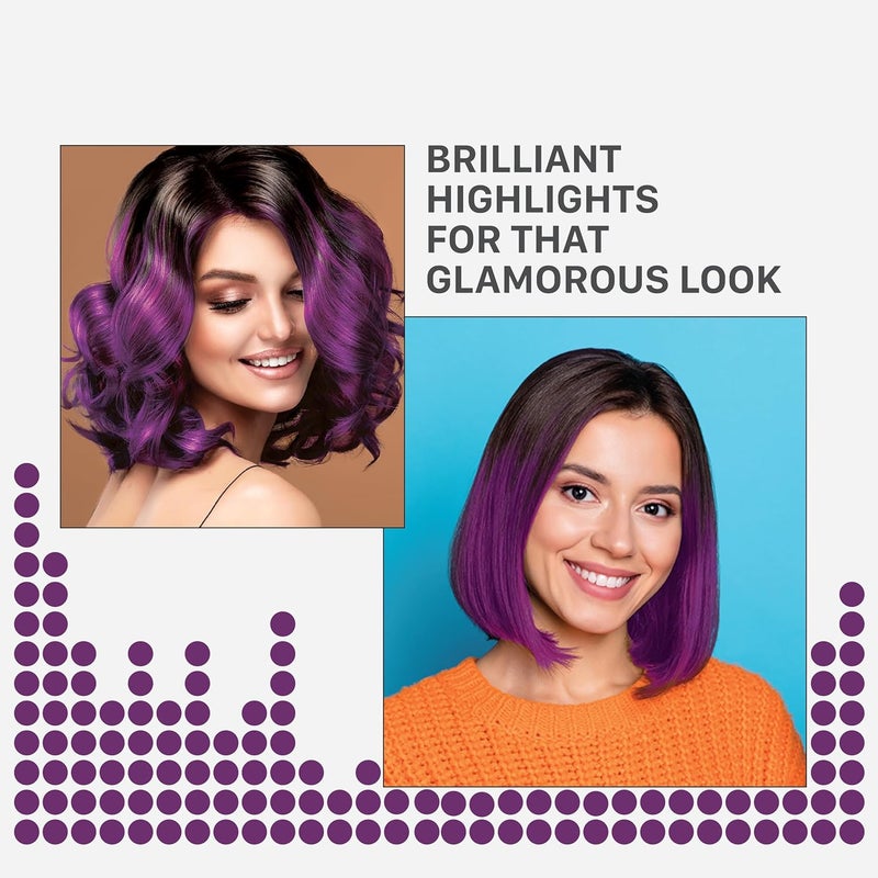 Streax مجموعة صبغة شعر ستريكس هايلايت باللون الأرجواني البرقوق عبوة 1 غنية بزيت الجوز والأركان للنساء غنية وحيوية وسهلة الاستخدام لتطبيق DIY - Image 2