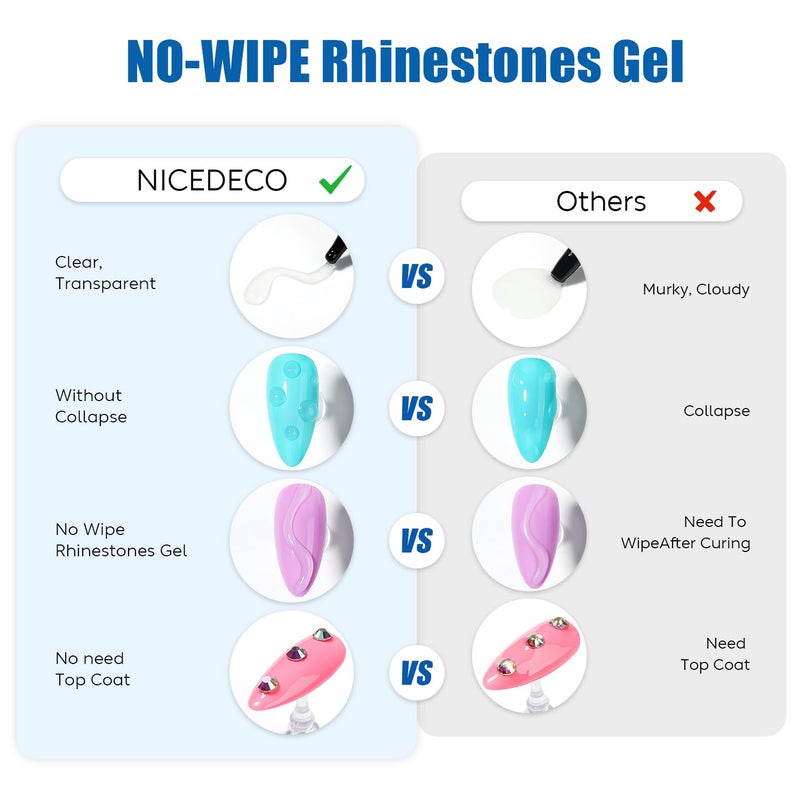 Nicedeco 30ml Diamond Adhesive Glue, Nail Glue for Rhinestones Gems Nail Art, Strong Bonding Quick Dry Crystal Clear Formula - Image 5