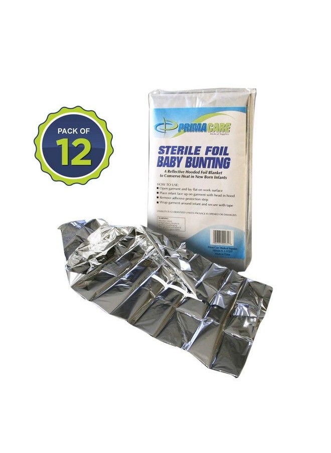 PRIMACARE Cb6835Cs Pack Of 12 Sterile Foil Baby Bunting Blankets For Newborns And Infants Disposable Emergency Heat Saving 30" X 17"  - Image 3