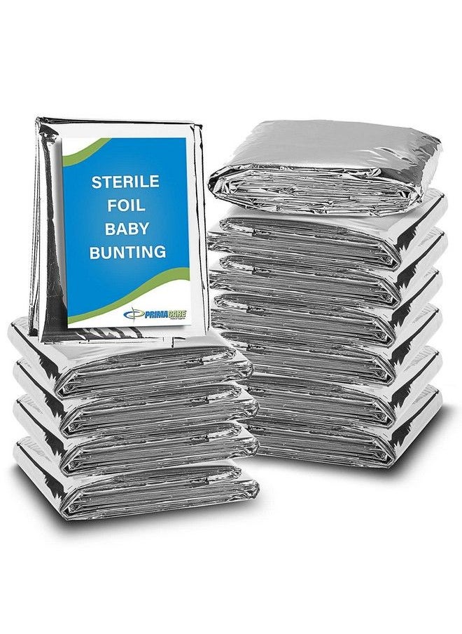 PRIMACARE Cb6835Cs Pack Of 12 Sterile Foil Baby Bunting Blankets For Newborns And Infants Disposable Emergency Heat Saving 30" X 17"  - Image 2
