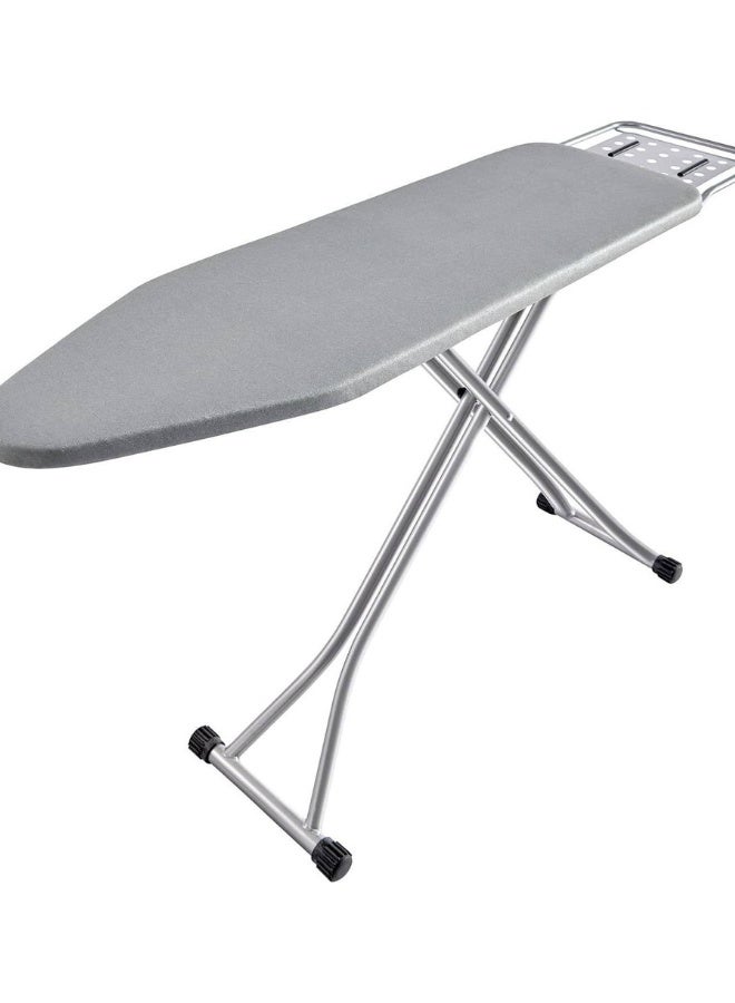 غطاء لوح الكي الفاخر XL - وسادة قطنية مقاومة للحرارة مع مشبك زنبركي مرن باللون الرمادي الفضي، مناسب لمقاس 15 × 54 بوصة - Image 1