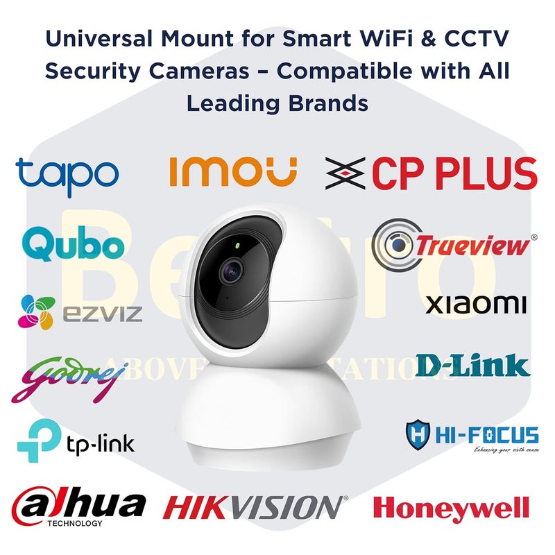 Bectro حامل جداري من نوع L مصنوع من PVC للاستخدام الداخلي والخارجي مصمم خصيصًا ليتوافق مع كاميرات المراقبة الذكية EZVIZ C6 Series و C4 Series - Image 5