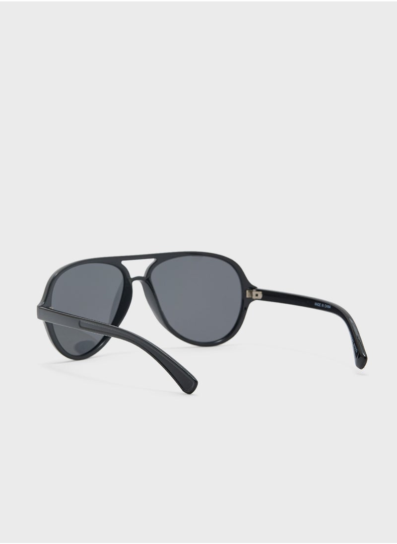 Robert Wood - Polarized Lens Aviator Sunglasses - Image 1
