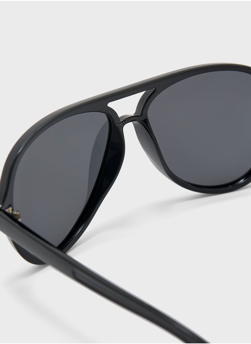 Robert Wood - Polarized Lens Aviator Sunglasses - Image 1