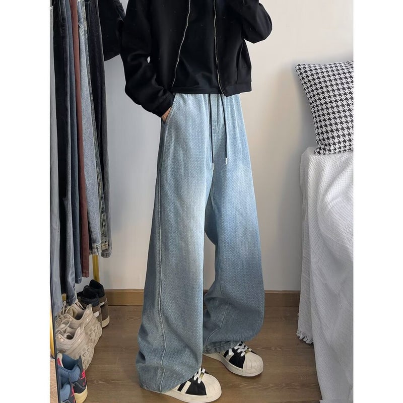 Unisex Classic Denim Jeans Loose Fit Daily Outdoor Wear - Image 3