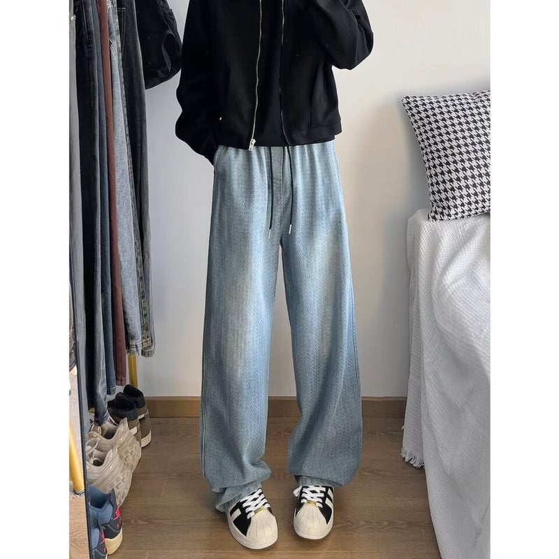 Unisex Classic Denim Jeans Loose Fit Daily Outdoor Wear - Image 1